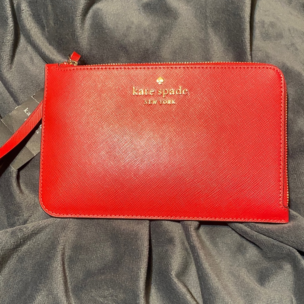 Kate Spade Vibrant Red Wristlet Clutch